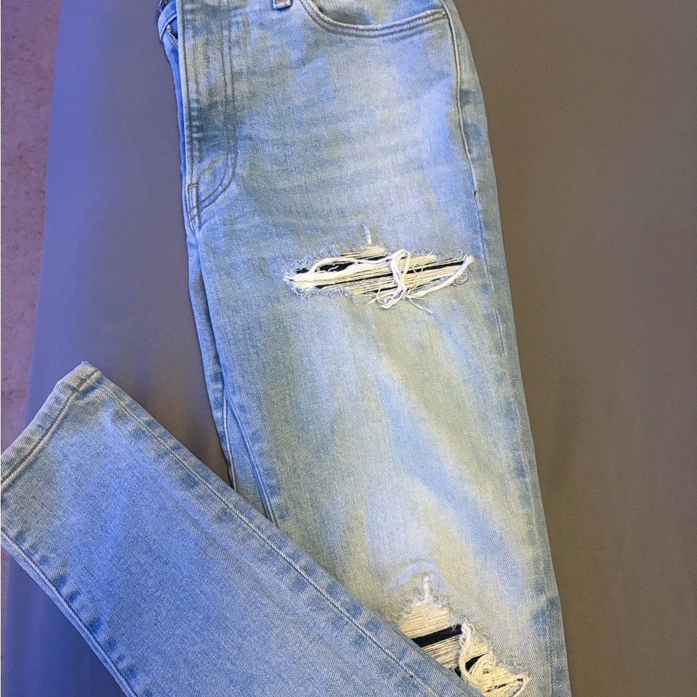 Light Blue Distressed Women Jeans